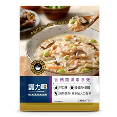來而康 護力養 護力呷 香菇羅漢素食粥 常溫調理包 (480g/包) - 銀髮族營養粥/介護食品/即食粥品, 1個, 香菇羅漢素食粥 常溫調理包(480g/), 480ml