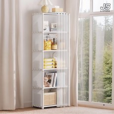 JS리빙 5단 책장 수납장 인테리어 서재 사무실 책꽂이 화이트 선반 오픈형 조립식 스탠드 북선반 다용도 수납선반 학생 책 정리대 진열장 [JSLIVING_BOOK:65GHQWE4]