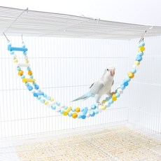 앵무새 사다리 젤리 우드 레더 3color 사다리 횃대 앵무새 용품 횟대, 1개, 아쿠아 블루 L 12칸