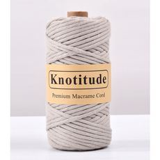 노티튜드 순면 컬러 푼사 4mm 마크라메실 90야드, 28 LIGHT GRAY, 1개