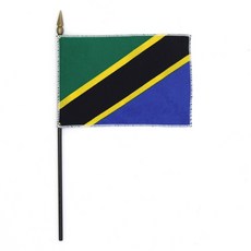 인사동공예 미니 탁상기 깃발 세계 국기 만국기 10x15cm, 1개, 탄자니아