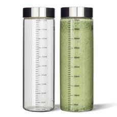 헤이가 내열유리 눈금 유리병, 2개, 500ml