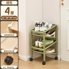 鞋架子門口結實家用簡易宿舍小型鞋架多功能防塵收納組裝鞋櫃, 1個, 綠色 4層 31*38*56*cm:見實物