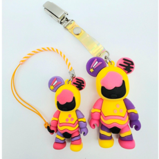 우주곰 퍼터키퍼+골프티걸이 세트 티홀더 골프악세사리, 1세트, 옐로우&보라 3