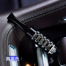 車載不掉菸灰神器環保煙套防菸灰車用菸灰缸智能點菸懶人煙嘴免彈, 1個, 黑色(粗支不帶點菸器):如圖