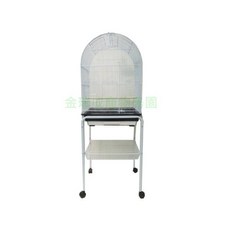 KINGREGENT 多功能半圓造型鳥籠 附滾輪腳架組, 1個, 鳥籠-藍色,鳥籠+優惠組+腳架+籠布