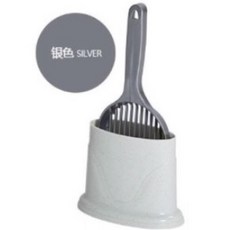 日初 Sunrise 神速貓砂鏟附底座 貓鏟組 適合豆腐砂 礦砂, 1個, 銀色