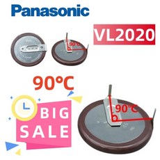 쿠쿠스토어 1-10PCS VL2020 100 파나소닉 90도 충전식 배터리