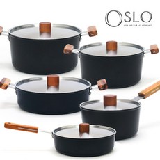 오슬로 블랙 인덕션 냄비 후라이팬 가스렌지 겸용, 01.오슬로 에코라믹 18cm 편수, 1개