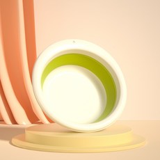 유아 세면대 접는 분지 교수형 아기 분지 손을 씻으십시오 세탁 워시PP냄비 신생아 세면대, 간단한 접힌 세면대-연두색, 1개