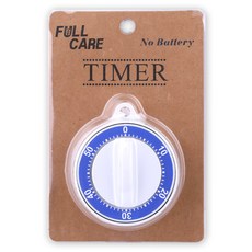 아날로그 타이머 태엽시계 베터리 필요없는 쿠킹타이머, 1개