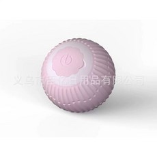 셀프 무빙 캣볼 동물 저소음 고양이 공놀이 강아지 장난감 반려견 반려묘 실내 놀이, J. 세로줄 핑크, 1개