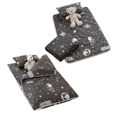 〔夢境〕兒童睡袋 舒柔抗皺 涼被 童枕 幼兒園必備 幼稚園午睡 多款任選, 宇宙兄弟,【睡墊】三件組