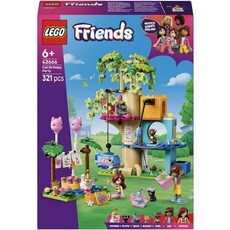 레고 프렌즈 42666 고양이 생일 파티와 트리 하우스, 혼합색상, 1개