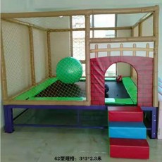 초 대형 트램펄린 점핑 야외 바운스 방방이 사각 머신, 브라운 타입 62