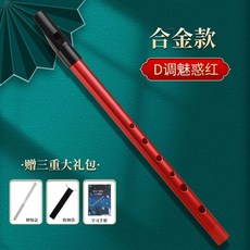 愛爾蘭 豎笛 C調 金色款, 1個, D调-玛瑙红（教程+收纳袋+彩盒）