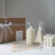 pepe mood 精選蠟燭禮品組 造型蠟燭 3入+燭鉤+復古造型包裝紙 2入+包裝盒, 黑莓和海灣