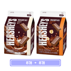 매일)허쉬초코드링크밀크 + 허쉬초코드링크넛츠, 8개, 300ml