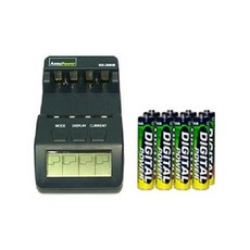 IQ328 AAAAA LCD 충전기 8개의 AAA NiMH AccuPower 마이크로 배터리1200mAh, IQ328 AAAAA LCD 충전기 8개의 AAA Ni
