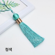 커튼 태슬 펜던트 술 장식 볼 액세서리 테이블 깃발 머리 수염 휘장헤드 프린지 액세서리 한 세트, -청색(10개)-