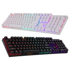 해커 USB유선기계식 LED키보드 윈도잠금키 무한키입력 동시키 입력키, 적축(블랙), RGBK640