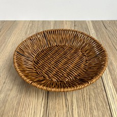 라탄 감성바구니 홈데코 정리함 수제 타원형 등나무 빵 바구니 짠 음식 과일 디저트 트레이 보관 야채 아침 식사 디스플레이 주방, M 25x4, 1개