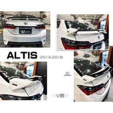 傑暘國際車身部品 ALTIS 11代 11.5代 14-18年 V款 夾式 尾翼 雙色 含烤漆, 1個