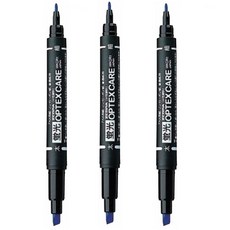 제브라 옵텍스 케어 형광펜 WKCR1 + 사은품(모닝 3색), 3개, 다크블루(DB)