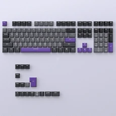 114 키 진한 파란색 이중 샷 PBT 캡 맞춤형 체리 MX 스위치 용 프로파일 기계식, 01 China Mainland, 23 hy grey purple-124