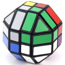 小小店舖 藍藍 四階八面藤球 異形魔方 4階 8面體 藤球 不規則 黑底, 多色, 1