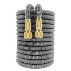 정원 호스 가능한 급수 고압 세차 관개 매직 파이프, 라이트 그레이, 2분의 1 '', 25피트