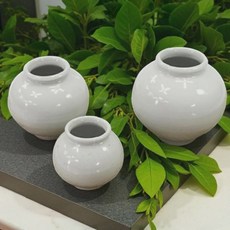 화이트 도자기 달항아리 미니 화병 인테리어 장식 소품, 미니달항아리 대