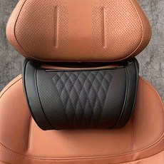 안정감 있는 인체공학 메모리폼 차량용 목쿠션, 1개, 블랙