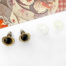 헤세드 뉴 크리스탈 인형눈 부엉이눈 고양이눈, 골드 12mm, 10개