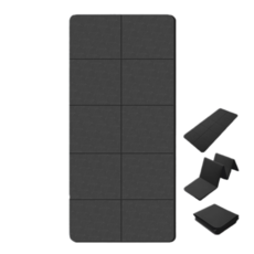 접이식 요가 매트 두꺼운 183x80x8 넓은 스트레칭 낮잠 점심 간편 헬스 휴대용 소음방지 매트, 1개, 블랙