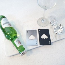 포인트 인테리어 소품 카드모양 오프너 오프너 인테리어소품 주방용품 집들이선물 병따개+셀러팩토리Shop, 2.블랙