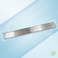 철자 20cm 휴대용 정밀 눈금 스틸 금속자, 1개