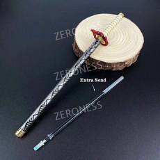 귀멸의칼날 볼펜 카타나모양 젠이츠 시노부 기유 금속 문구 애니메이션 20cm 젤잉크펜, Rengoku Kyoujurou