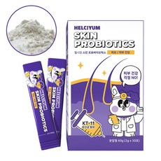 헬시얌 피부 영양제 강아지 고양이 아토피 피모 습진 발사탕 애견 병 가려움, 30회분, 피부/피모+장건강, 1개