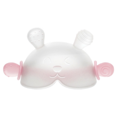 防吃手神器【送收納盒 防掉鏈】嬰兒安撫牙膠 咬咬樂 膠固齒器 戒防吃手神器 造型固齒器 寶寶固齒器 手環固齒器 磨牙器, 粉色, 1套, 固齒器