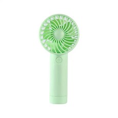 미니 휴대용 팬 USB 충전식 데스크탑 공기 냉각기 야외 냉각 여행 핸드 환기, Green, 1개