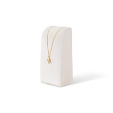 Yinbeini Arcuate 벨벳 목걸이 디스플레이 스탠드 긴 체인 펜던트 및 초커용 업라이트 주얼리 홀더 6가지 색상 옵션 (블루 S), S, 베이지