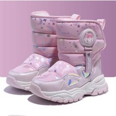 防水雪靴牧童女童雪地靴冬季新款童鞋冰爪加絨保暖兒童大棉靴加厚防水防滑