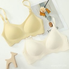 臺灣出貨 無痕內衣女 夏季薄款 大胸顯小 託胸聚攏防下垂 無鋼圈果凍學生運動文胸 荷葉邊 甜美 軟支撐bra 有彈性