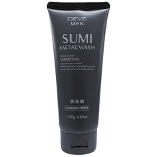 熊野油脂 男仕炭洗顏潔面乳 深層清潔洗面乳 日本製, 130g, 1個