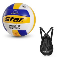 스타 어린이 경기용 연습용 배구공 더이모션 칼라 4호 5호 공가방포함, 더이모션칼라5호, 1개
