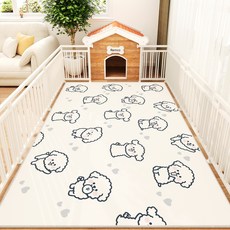 에스이스타 강아지미끄럼방지장판, 1개, 표정 있는 강아지 A