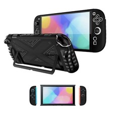 닌텐도 스위치 2용 보호 케이스 콘솔 및 그립용 슬림 TPU 케이스 커버 탈착식 컨트롤러 그립 휴대용 도킹 모드를 위한 긁힘 방지 충격 블랙 138998, 닌텐도 스위치 2용 보호 케이스, 콘솔 및 그립용 슬림