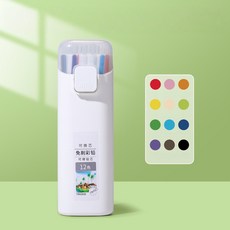 학생용 컬러 버튼식 샤프펜슬 무깎기 교체식 심 드로잉 문구 용품, 12개, 2B