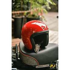 P&J 捷寶 blade rider 3/4 復古 小帽體 安全帽 限量紅色, 復古銀,M, 1個